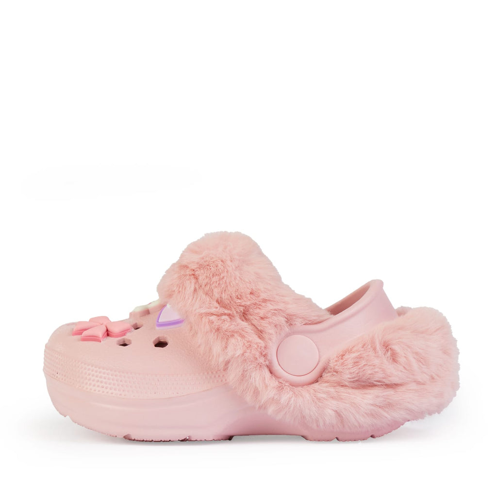 Originals Pink Kids Fur Clogs