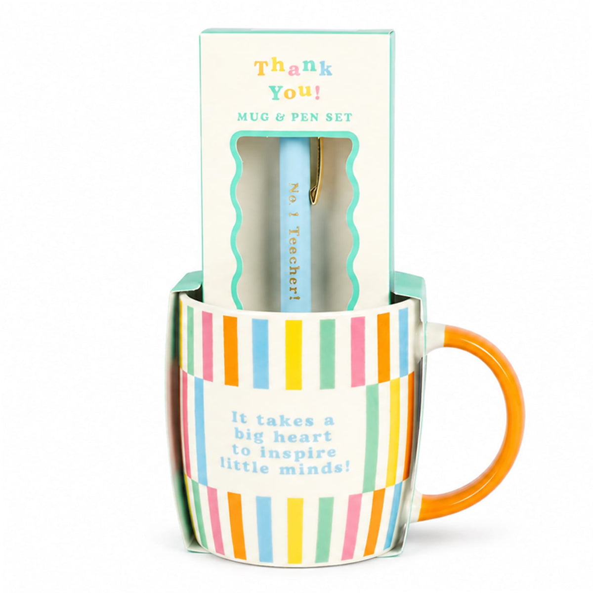 Thank You Teacher Mug & Pen Set - Big Heart