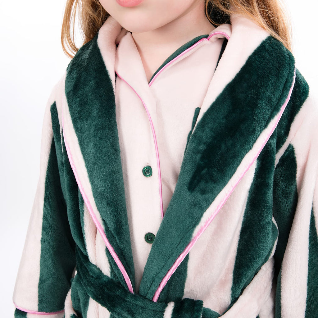 Originals Kids Pink & Green Striped Dressing Gown, product image 3