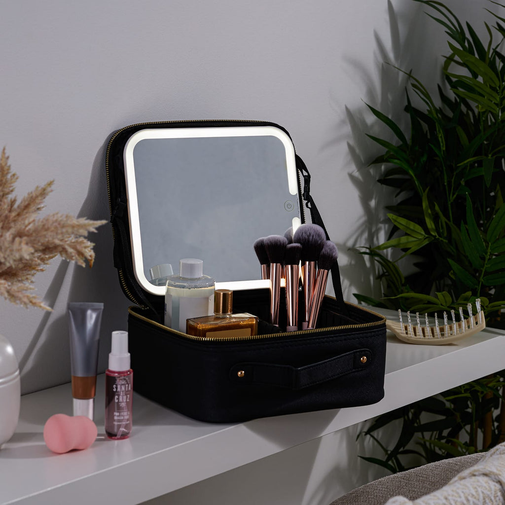 Portable Cosmetic Case with LED Mirror, product image 2