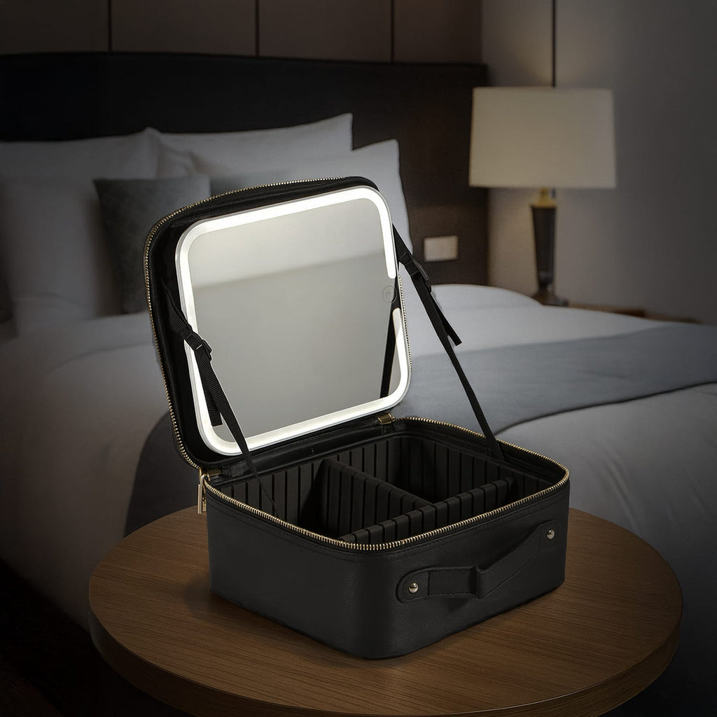 Portable Cosmetic Case with LED Mirror, product image 5