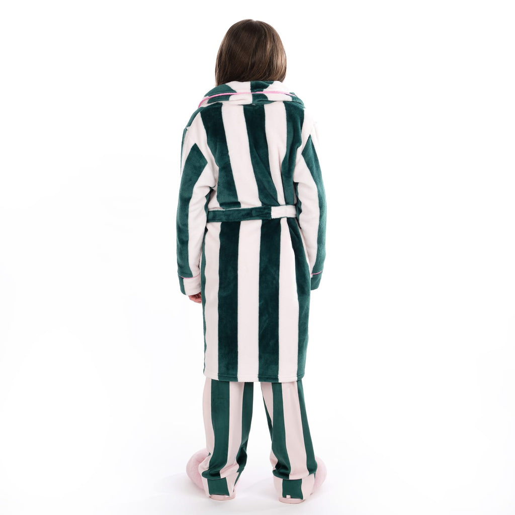 Originals Kids Pink & Green Striped Dressing Gown, product image 6