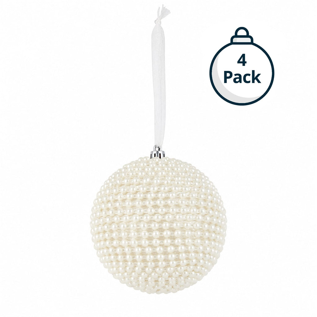 Winter's Tale Pearl Style Bauble 4 Pack, product image 2
