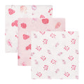 Pure Baby Muslin Cloth 3 Pack - Pink
