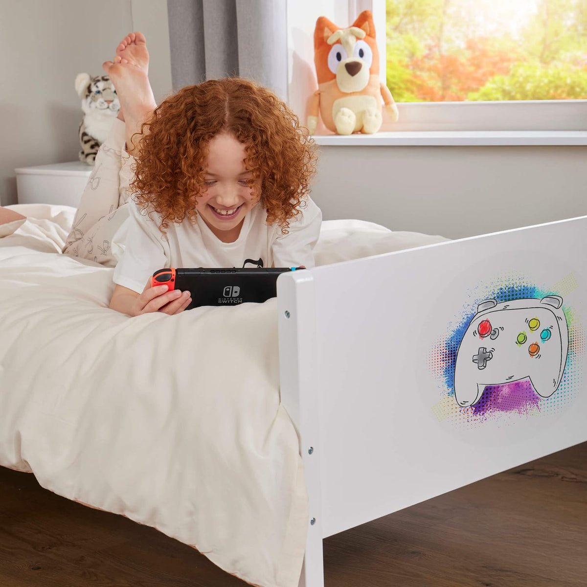 Liberty House Toys Kids White Single Bed – Gaming, product image 5