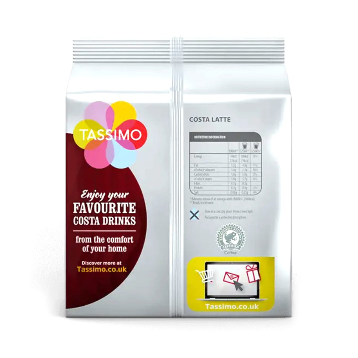 Tassimo Costa Latte Pods 27.9g x8, product image 2